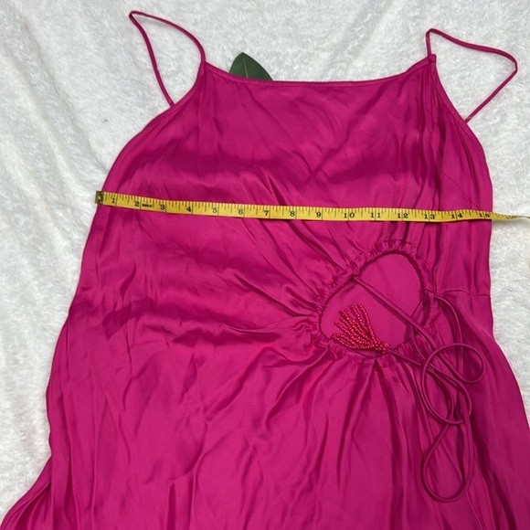 FARM RIO HOT PINK SLIP MIDI DRESS SIZE M - Picture 12 of 14